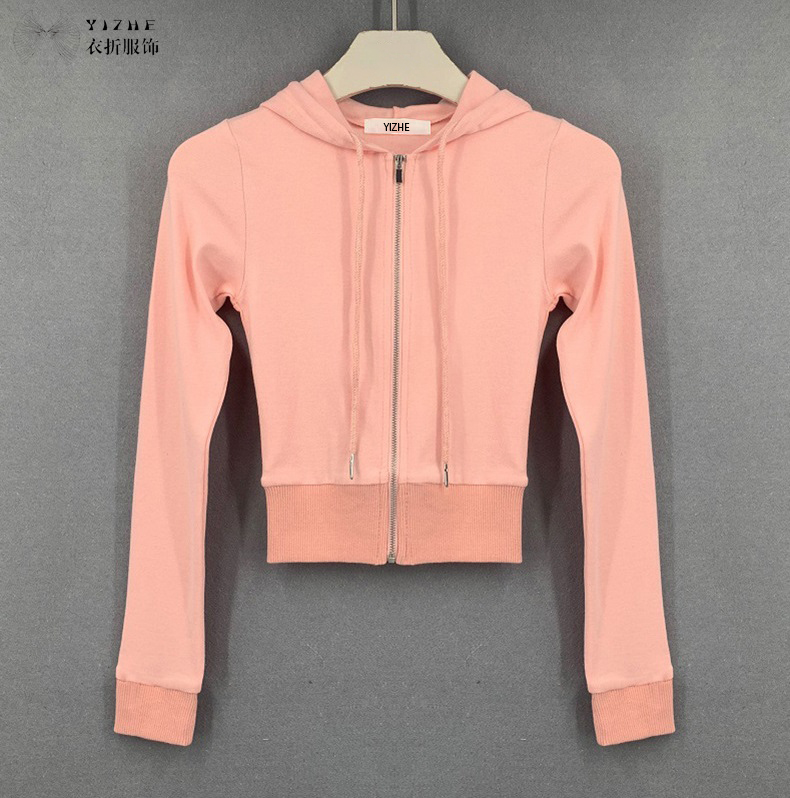 Zakázkový vysoce kvalitní dámský Cardigan Crop Top,Zakázková mikina na zip,Zakázková sexy ležérní dámská mikina-YIZHE-Mikiny,Saka,Mikiny,Legíny,Šaty,Rámy,Trička,Tilka,Sukně,Džíny,Kalhoty,kalhoty